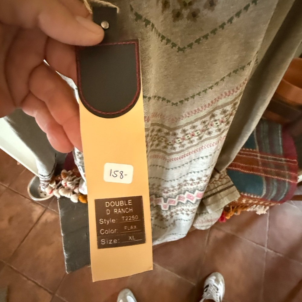 Double D Ranch Multicolor Patterned Long Sleeve T… - image 3